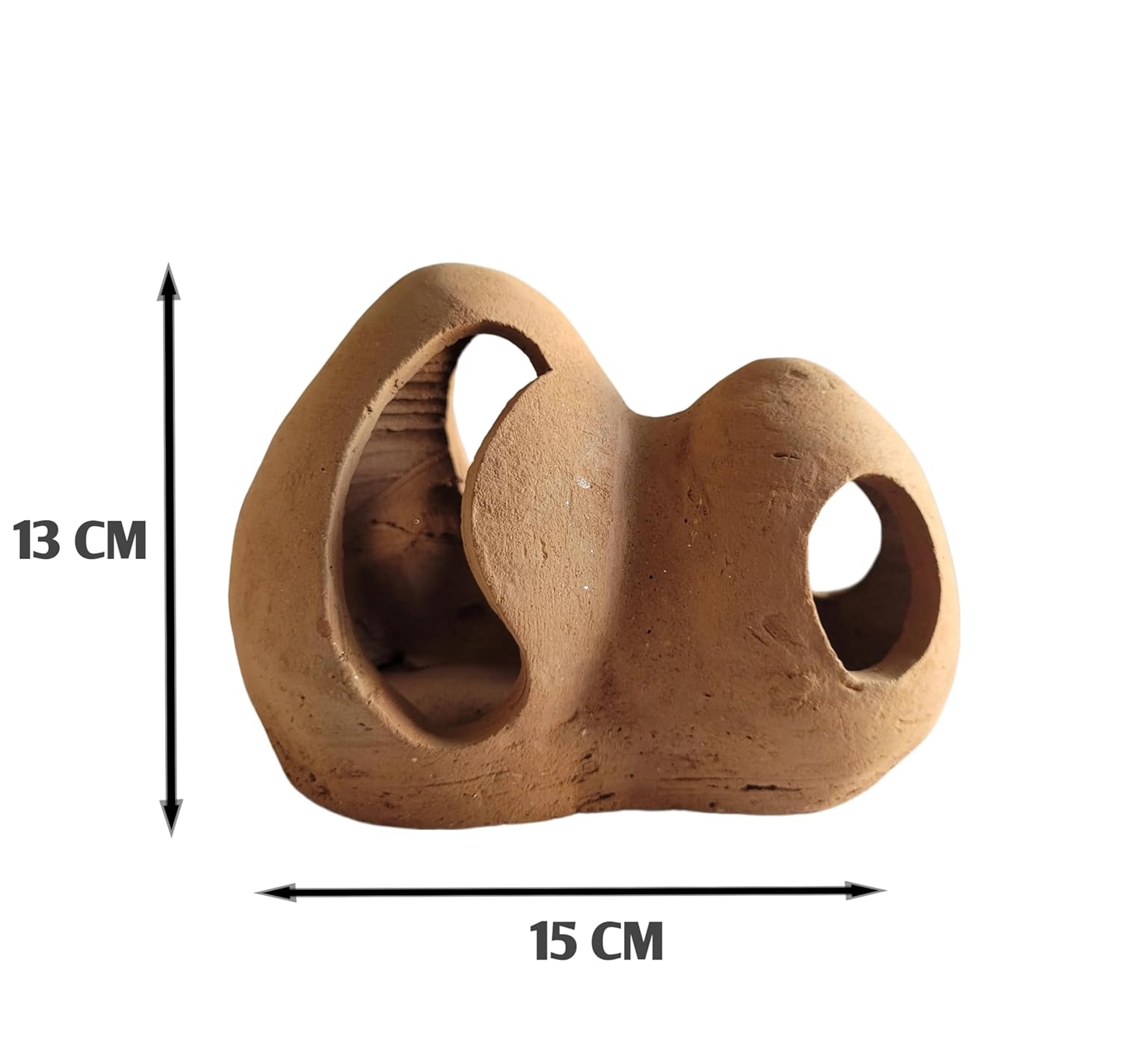 Terracotta Aquarium Decoration - Double Pod