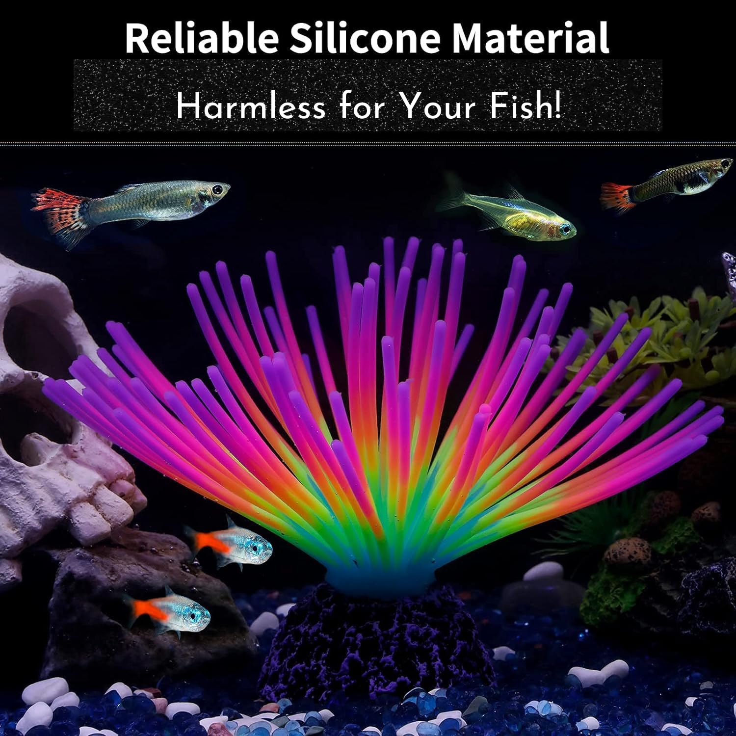 Artificial Aquarium Coral | Glowing Effect (Under Led Light)