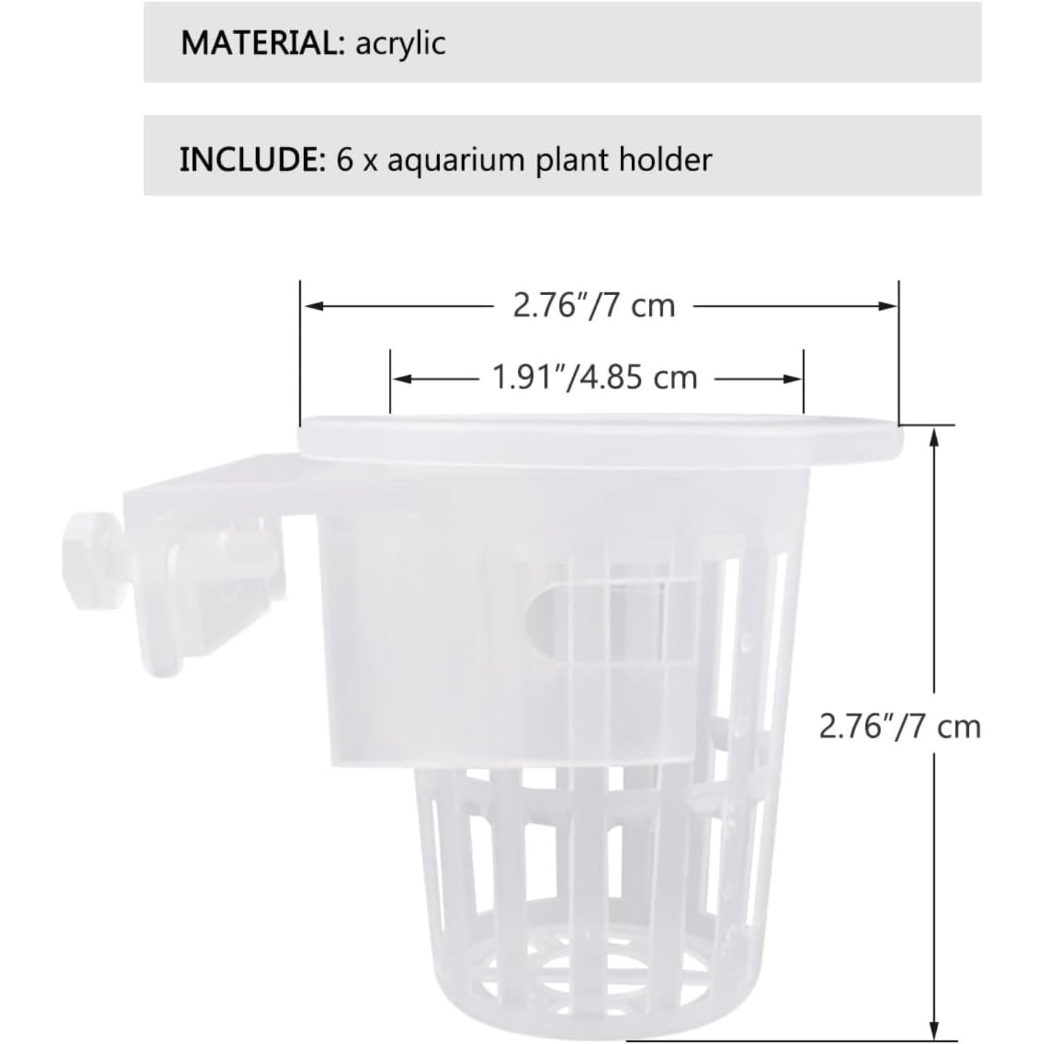 White Hanging Plant Holder (Cup Type) - Pack of 2