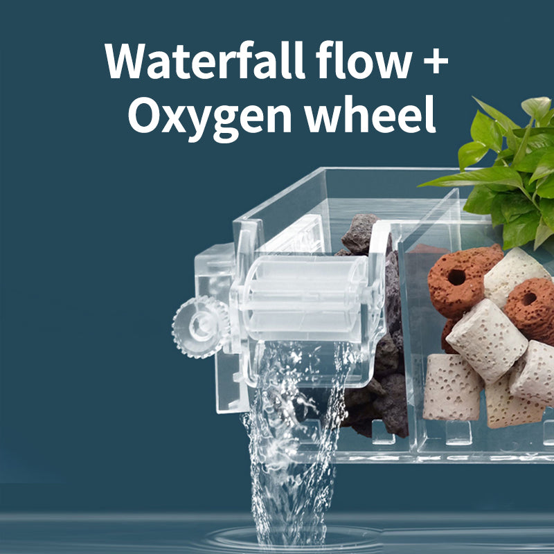 Multi Layer Aquarium Top Sump Filter with Pump, Filter Pad & Bio Wheel