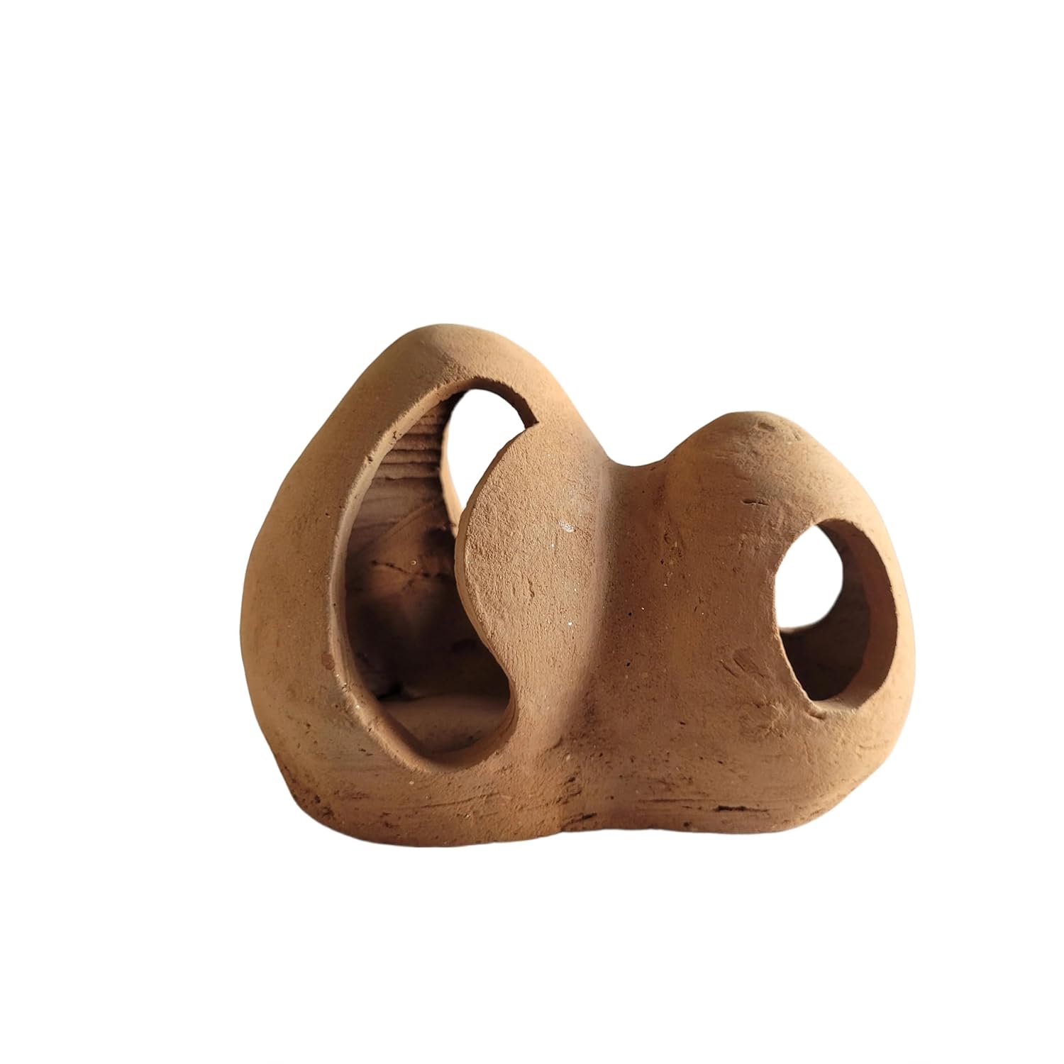 Terracotta Aquarium Decoration - Double Pod